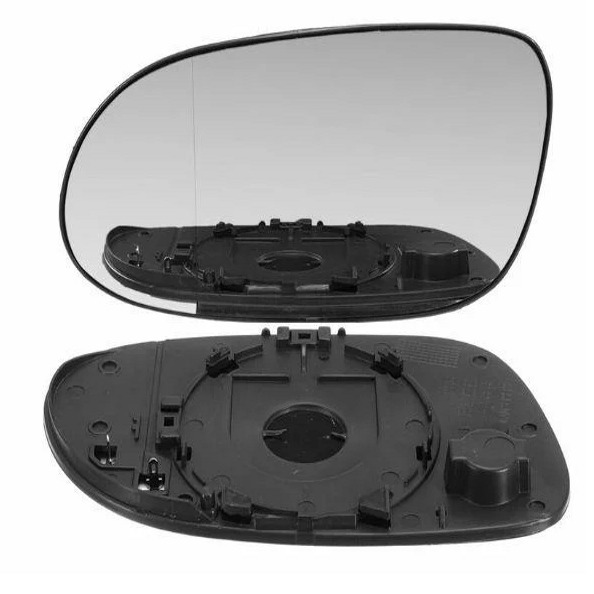 Right Driver Side Wide Angle Wing Mirror Glass For Smart Forfour 2004-06 + Plate